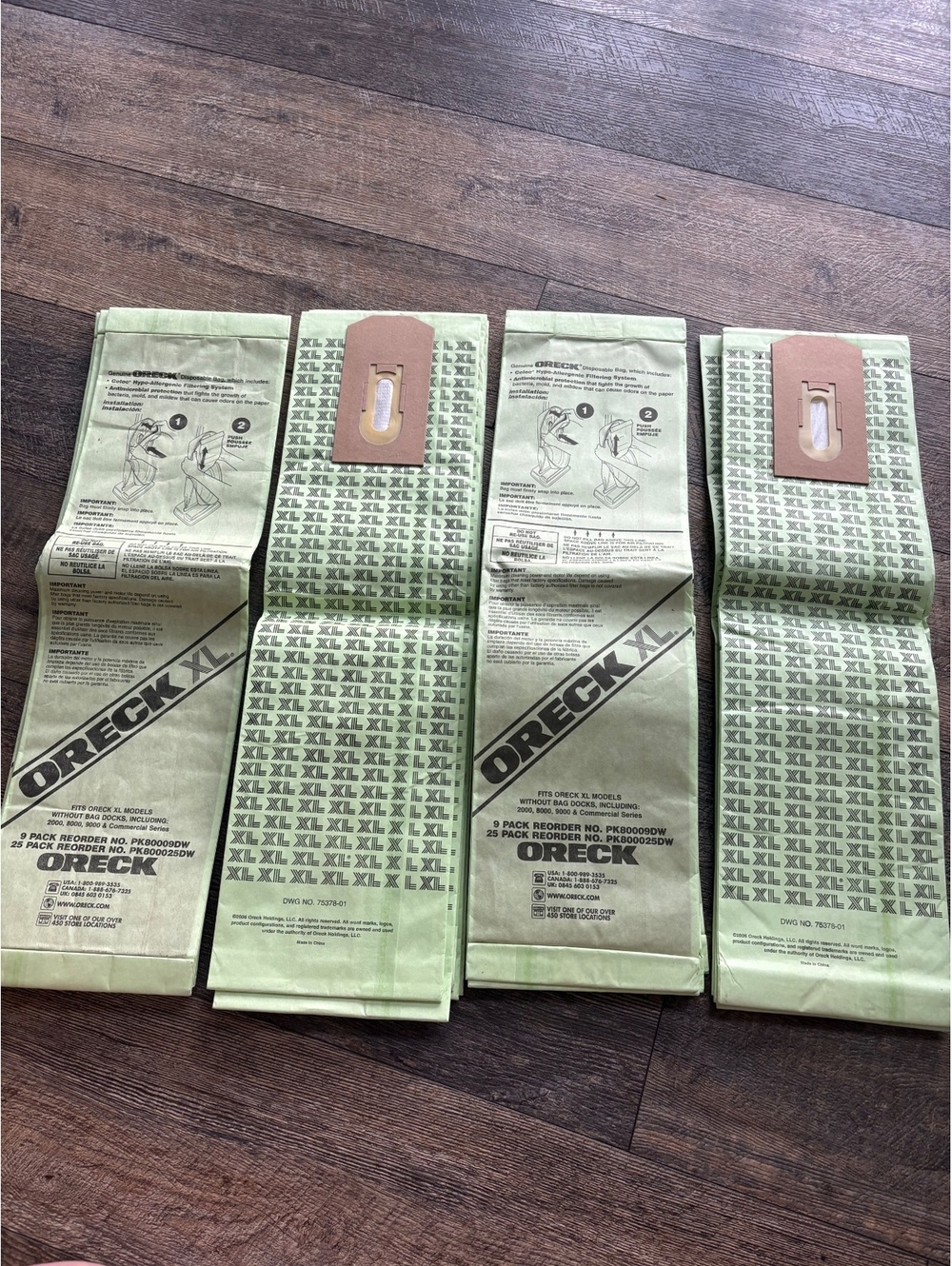 Oreck XL Disposable Vacuum Bags 9 Pack Reorder No. PK80009DW